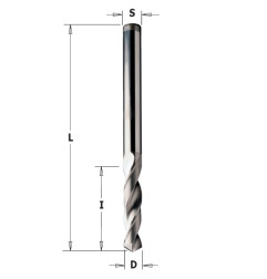 Vente de Mèches pour trous débouchants 120° - 363 - D : 4 - l : 27 - L : 55 - S : 4 - Rotation : DROITE CMT, numéro 2398 / cmt_3