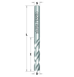 Vente de Mèches avec inciseurs négatifs pour trous borgnes - 363 - D : 5 - l : 28 - L : 60 - S : 5 - Rotation : DROITE CMT, numé