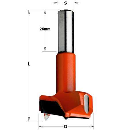 Vente de Mèches à façonner pour charnières - 369 - D : 35 - L : 70 - S : 10x26 - Rotation : GAUCHE CMT, numéro 2449 / cmt_369350