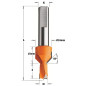 Mèches pour perceuses multi-broches avec fraisoir - D : 10 - l : 15 - L : 70 - S : 10 - Rotation : DROITE