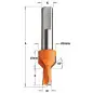 Mèches pour perceuses multi-broches avec fraisoir - D : 10 - l : 15 - L : 70 - S : 10 - Rotation : DROITE