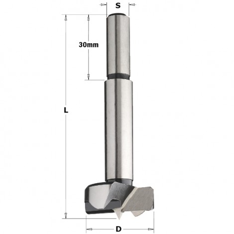 Mèches à façonner acier à queue (10mm) cylindrique - D : 10 - L : 90 - S : 10x30 - Rotation : DROITE