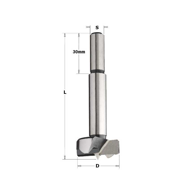 Mèches à façonner acier à queue (10mm) cylindrique - D : 12 - L : 90 - S : 10x30 - Rotation : DROITE