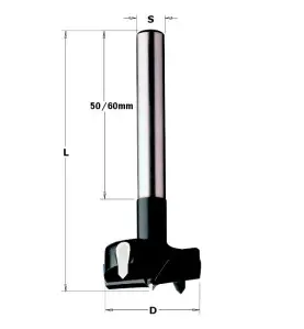 Vente de Mèches à façonner carbure à queue (10mm) cylindrique - D : 30 - L : 90 - S : 10x60 - Rotation : DROITE CMT, numéro 2577