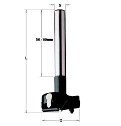 Mèches à façonner carbure à queue (10mm) cylindrique - D : 45 - L : 90 - S : 10x50 - Rotation : DROITE