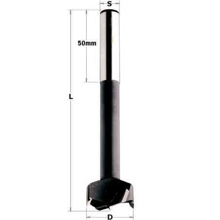 Vente de Mèches à façonner carbure à queue (16mm) cylindrique - D : 30 - L : 130 - S : 16 - Rotation : DROITE CMT, numéro 2624 /