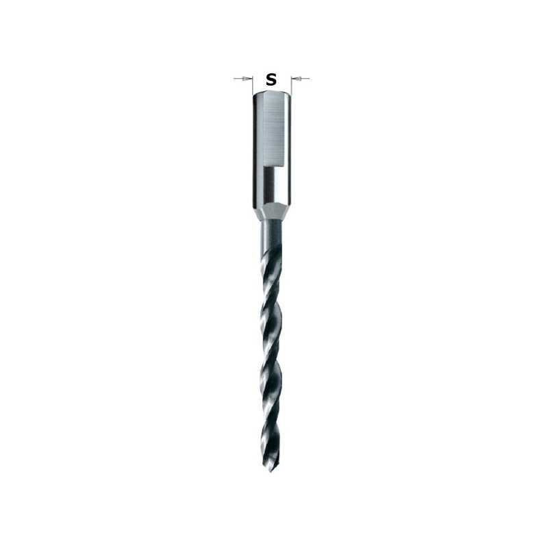 Meche helicoidale pour charniere anuba coupe a gauche, d7.7mm, l165mm ref 51516151