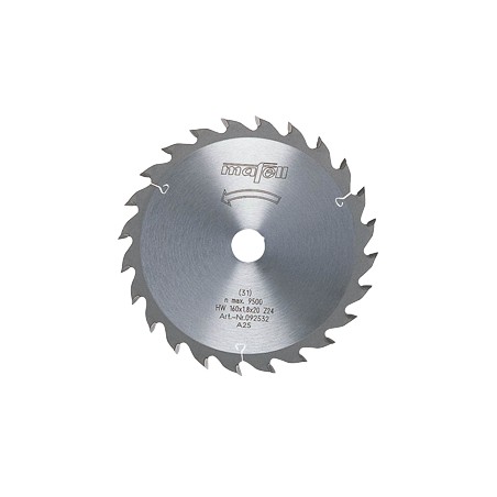 Vente de Lame de scie au carbure, 160 x 1,2/1,8 x 20 mm, 24 dents, denture alternée, à usage universel, bois Mafell, numéro 2048