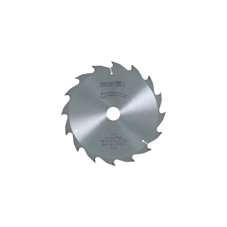 Vente de Lame de scie au carbure, 160 x 1,2/1,8 x 20 mm, 16 dents, denture alternée, pour coupes longitudinales, bois Mafell, nu
