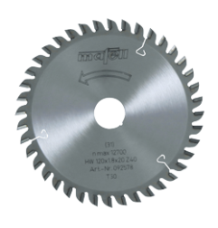 Vente de Lame de scie au carbure 120 x 1,2/1,8 x 20 mm, 40 dents, denture trapézoïdale, pour l‘aggloméré laminé Mafell, numéro 2
