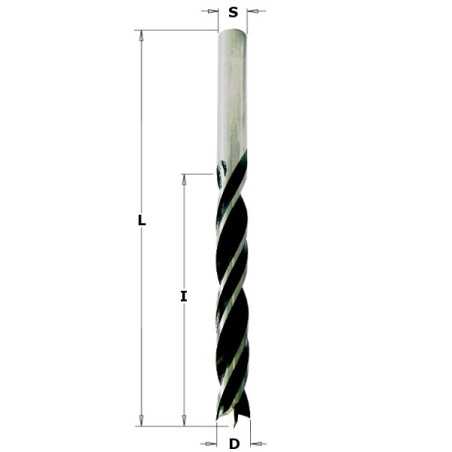 Vente de Mèches hélicoïdales - D : 12 - l : 96 - L : 151 - S : 8 - Rotation : DROITE CMT, numéro 2681 / cmt_51712051 à 8,33 €HT 