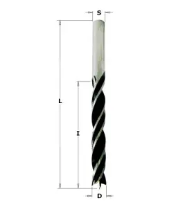 Vente de Mèches hélicoïdales - D : 15 - l : 100 - L : 160 - S : 10 - Rotation : DROITE CMT, numéro 2687 / cmt_51715051 à 18,33 €