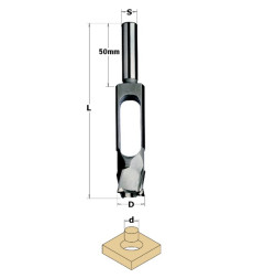 Mèches à bouchonner - d : 18 - D : 30 - L : 140 - S : 13 - Z : 4 - Rotation : DROITE