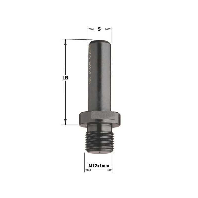 Queues cylindriques pour mèches interchangeables - S : 10x50  - LB : 60 - Rotation : DROITE