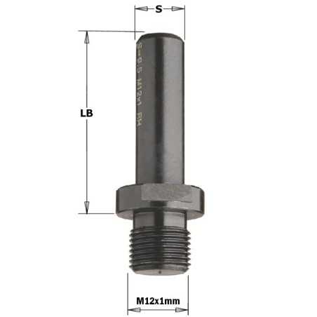 Vente de Queues cylindriques pour mèches interchangeables - S : 10x50 - LB : 60 - Rotation : DROITE CMT, numéro 2711 / cmt_5331