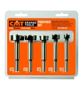 Vente de Jeu de 5 mèches à façonner à queue cylindrique Forstner - Jeu de 5 mèches Forstner (blister) - D : Ø8-10mm - Rotation :