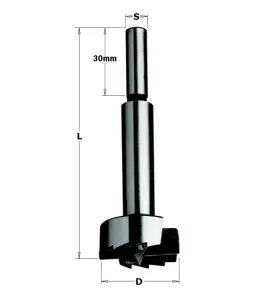 Vente de Mèches à façonner à queue cylindrique Forstner - D : 50.80 - L : 90 - S : 9.52 - Rotation : DROITE CMT, numéro 2715 / c