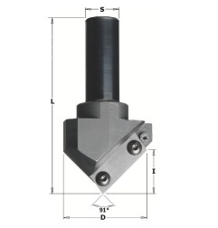 Vente de Porte-outils CN folding - D : 52 - l : 25 - L : 102 - S : 20 - A : 91° - Rotation : DROITE CMT, numéro 2742 / cmt_66310