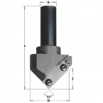 Porte-outils CN folding - D : 52 - l : 25 - L : 102 - S : 20 - A : 91° - Rotation : DROITE