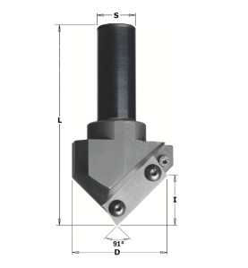 Vente de Porte-outils CN folding - D : 52 - l : 25 - L : 102 - S : 20 - A : 91° - Rotation : DROITE CMT, numéro 2742 / cmt_66310