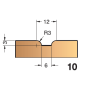 Plaquette Pour P.O 403.1250.00 Profil N° 10 ref 20.1215.10 Leman