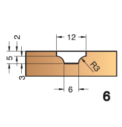 PLAQUETTE POUR P.O 403.1250.00  PROFIL N° 6