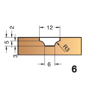 PLAQUETTE POUR P.O 403.1250.00 PROFIL N° 6