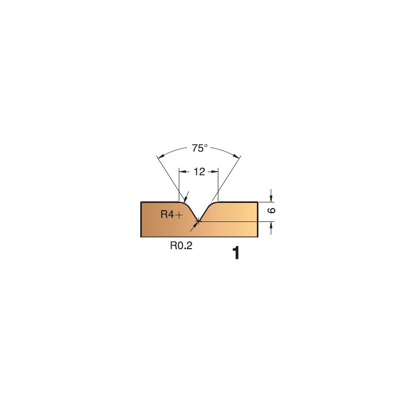 PLAQUETTE POUR P.O 403.1250.00  PROFIL N° 1