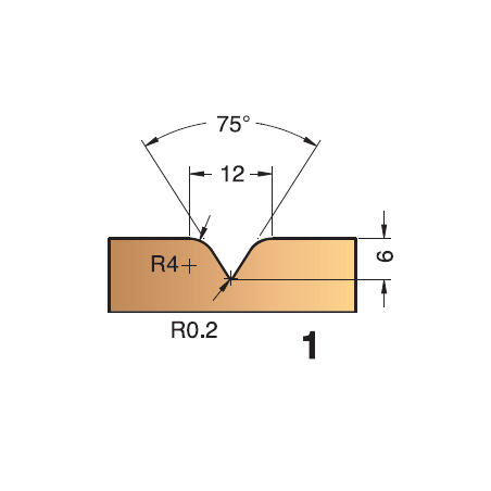 PLAQUETTE POUR P.O 403.1250.00  PROFIL N° 1