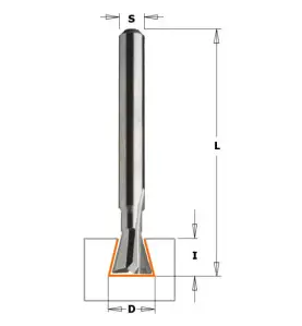 Vente de Fraises à queue d'aronde - Compatible avec le système Hoffman - D : 5.5 - l : 4 - L : 43 - A : 17° - S : 6 - Rotation :