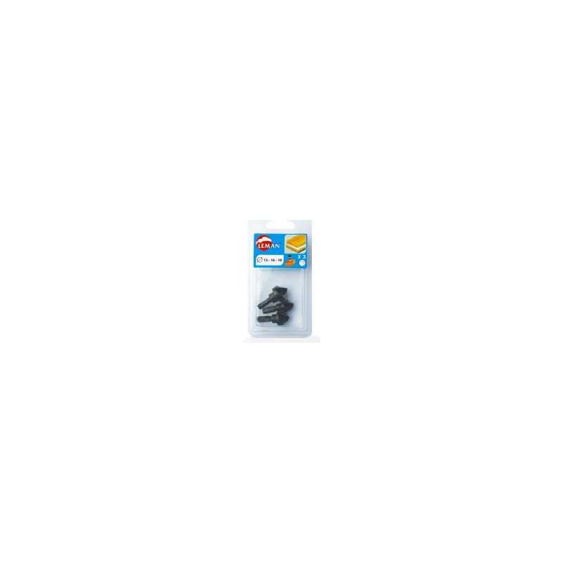 Lot De 3 Fraisoirs D12-16-19 Emmanchement 1/4 ref 61700.03 Leman