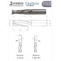 Meche Hm Massif D4X10X80 Q8 Z1 D/Pos Aluminium ref 7050.0410.00 Leman