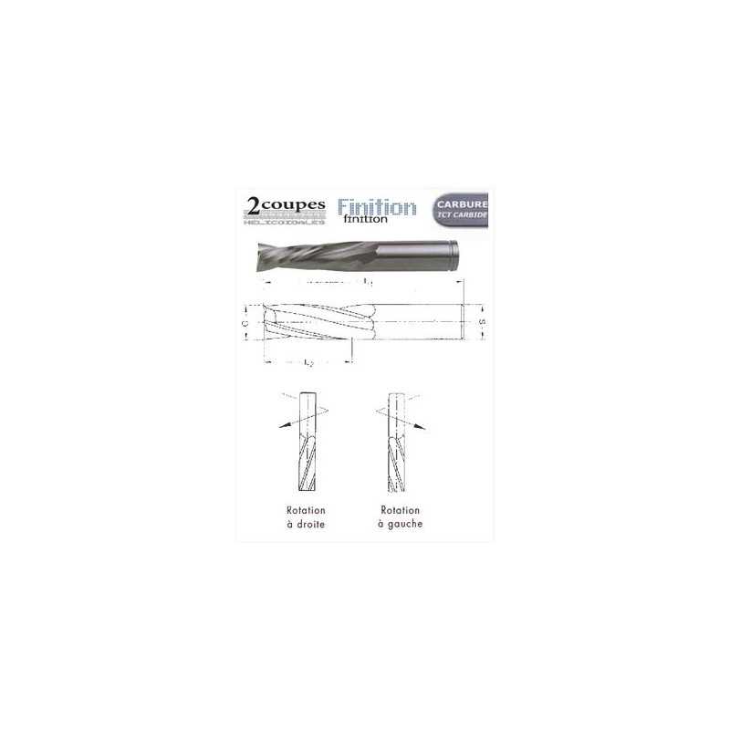 Meche Hm Massif D6X22X60 Z2 Finition Droite Pos ref 7020.0622.00 Leman