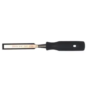Ciseau menuisier,manche plastique noir 4 mm