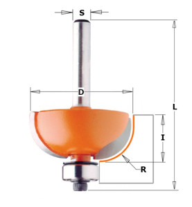 Vente de Fraises pour profil congé - R : 6.35 - D : 25.4 - l : 12.7 - L : 54.9 - S : 6 - Rotation : DROITE CMT, numéro 2867 / cm