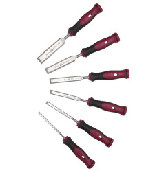 Série de ciseaux, manche en bimatière 6 pcs