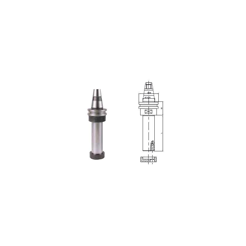 Cone Iso30 Avec Arbre Porte-Fraises D.30X103 ref 890.018.010 Leman