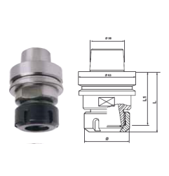 MANDRIN HSK 63 F PORTE PINCE ER32