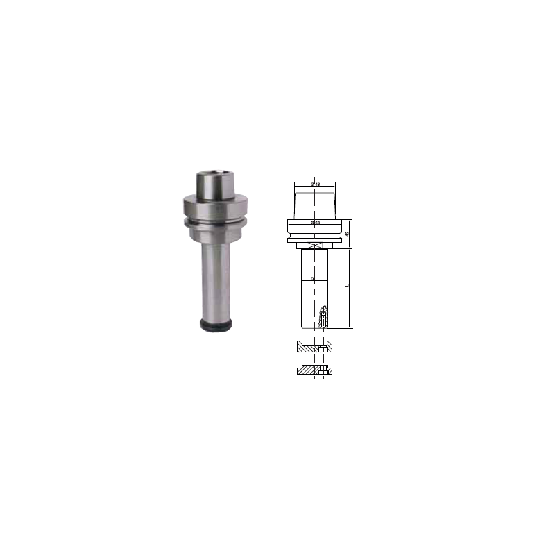 Mandrin Hsk63-F Arbre Porte-Fraise D30X50 ref 890.020.050 Leman