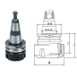 Cone Iso30 Court Porte-Pince Grs25 +Tirant ref 890.021.060 Leman