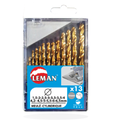 COFFRET 13 FORETS METAL TITANE D.1.5 à 6.5mm