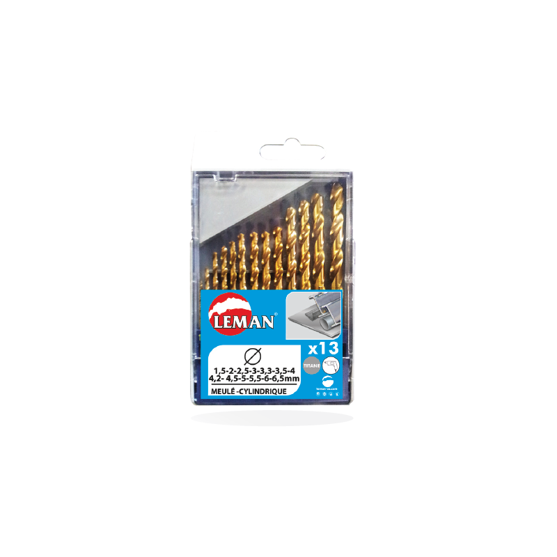 Coffret 13 Forets Metal Titane D.1.5 A 6.5Mm ref 803.000.13 Leman
