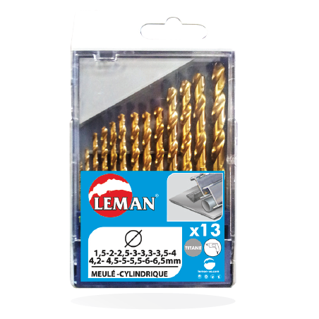Coffret 13 Forets Metal Titane D.1.5 A 6.5Mm ref 803.000.13 Leman