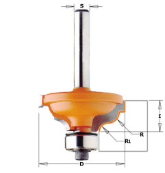 Vente de Fraises pour moulures décoratives avec feuillure - R : 4.8-3.6 - D : 34.2 - l : 13 - S : 6 - Rotation : DROITE CMT, num