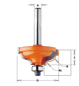 Vente de Fraises pour moulures décoratives avec feuillure - R : 4.8-3.6 - D : 34.2 - l : 13 - S : 6 - Rotation : DROITE CMT, num