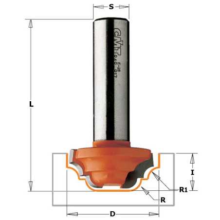 Vente de Fraises pour moulures décoratives - D : 19 - R : 2.4 - l : 12 - L : 53 - S : 6 - Rotation : DROITE CMT, numéro 2900 / c