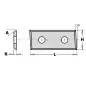 Plaquettes réversibles - 4 tranchants - F1730 - L : 28.3 - H : 12 - K : 1.5 - A : 35° Plaquettes réversibles - 4 tranchants - F1730 - L : 28.3 - H : 12 - K : 1.5 - A : 35°