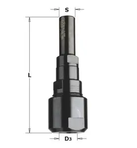Vente de 796 - Mandrins porte-fraise pour défonceuses - S : 12.7 - D3 : 12.7 - B : 10 - 12 - 12.7 - L : 88 CMT, numéro 2951 / cm