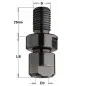 796 - Mandrins portefraises - S : M14x2 - B : 10 - 12 - 12.7 - LB : 38