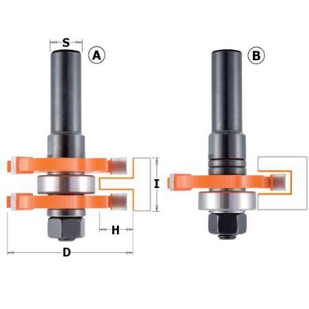 Fraise  disque 3 coupes  avec guide  s  12.7
réf80062611**